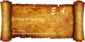 Erhard Anita névjegykártya