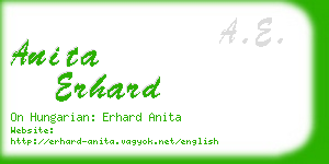 anita erhard business card